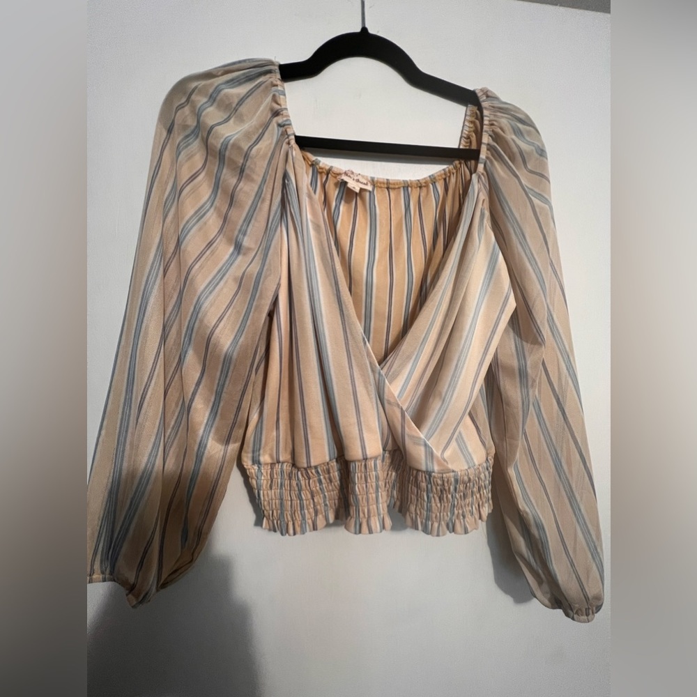 Hem & Thread yellow lightweight boutique blouse